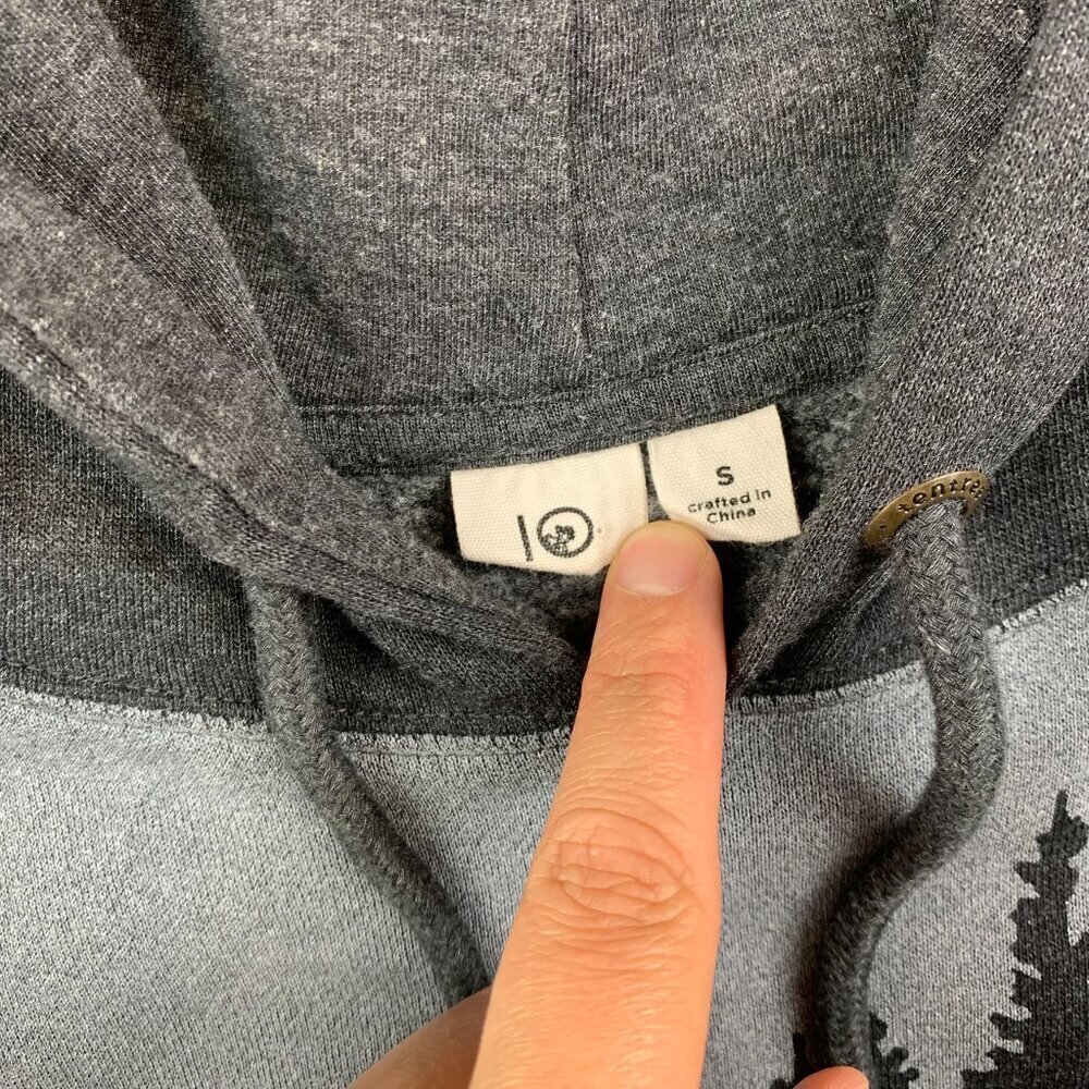 Tentree Mens Sweater Small Gray Juniper Hoodie Pullover Organic Cotton Outdoor - Picture 4 of 9